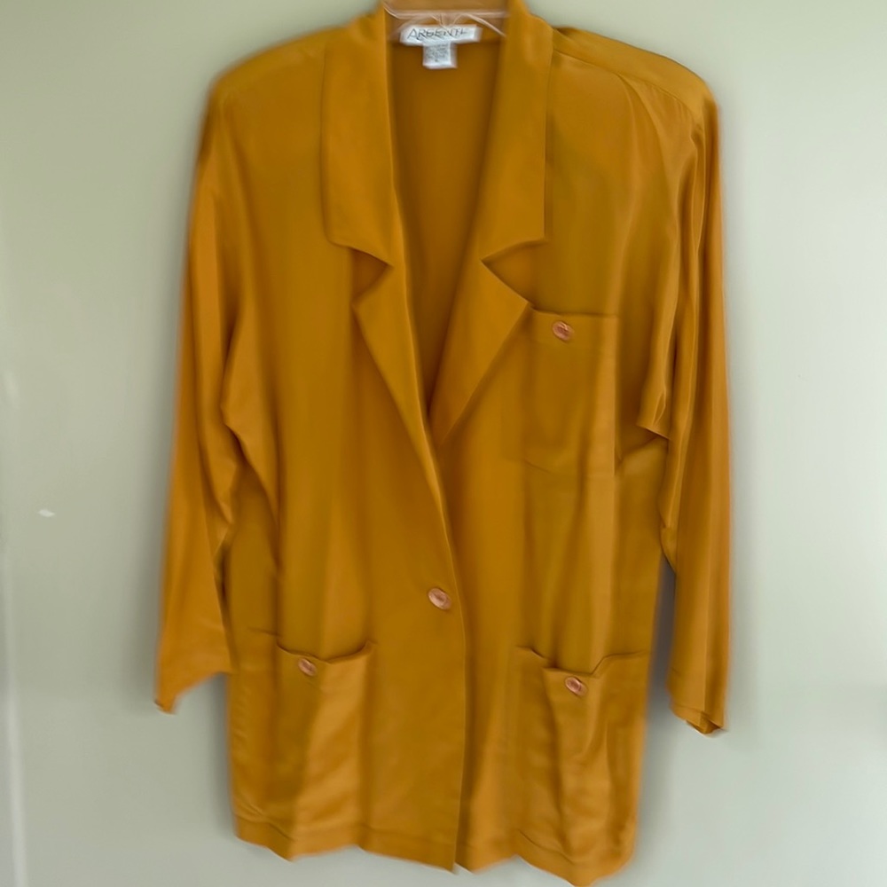 Vintage 80s Silk Blazer Argenti Size 8